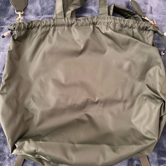 Clare V - Sac Tout Backpack - Olive green nylon - Picture 2 of 6